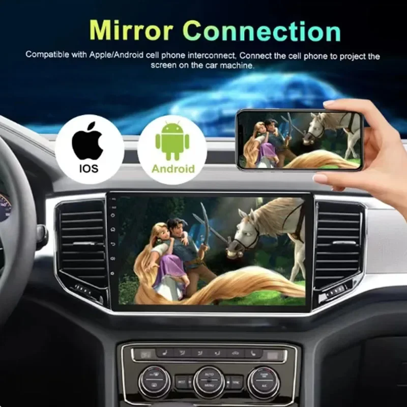 9 ''Android Auto GPS Car Radio Multimedia Stereo Carplay For VW  Skoda Octavia Golf Touran Passat B6 Polo Jetta Revers