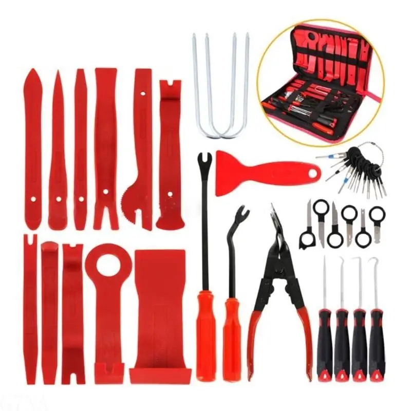 G7NA Trim Removal Tool mit Lagerung Tasche Auto Clip Zangen Verschluss Entferner Panel Removal Tool Auto Hebeln werkzeug – Detail 3
