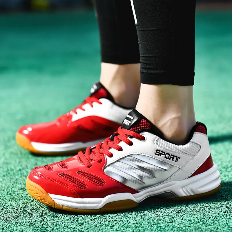 New Breathable Badminton Shoes Big Size 38-48 Anti Slip Volleyball Shoes Men Quality Tennis Sneakers Male Tennis Footwears