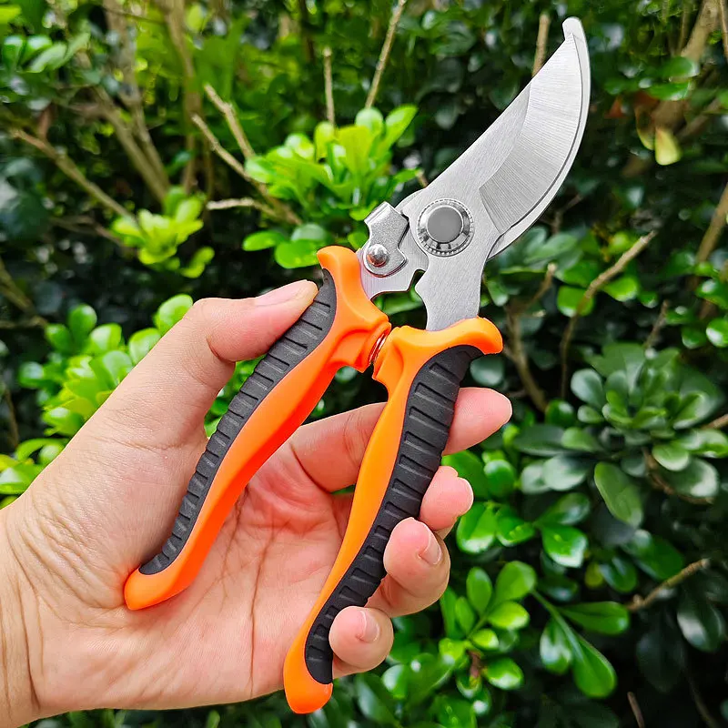 Stainless Steel Pruning Shears Heavy Duty Garden Scissors for Branches Plant Trimming Sharp Blade Gardening Tools