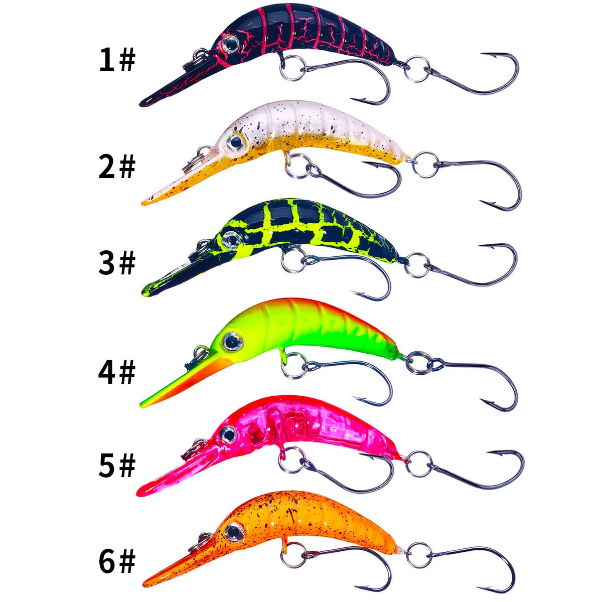 5.2cm 2.5g Floating Minnow Fishing Lure Mini Artificial Hard Bait Sharp Hook Crankbait Wobbler Trout Pike Bass Fishing