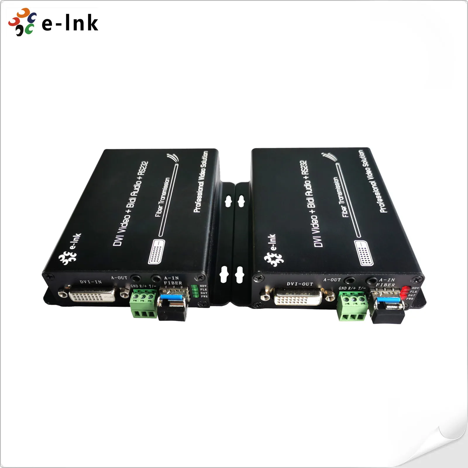 1080P DVI Over Fiber Optic Extender with 1Ch RS232+Bidi Stereo Audio Uncompressed DVI Over Fiber Converter LC Port