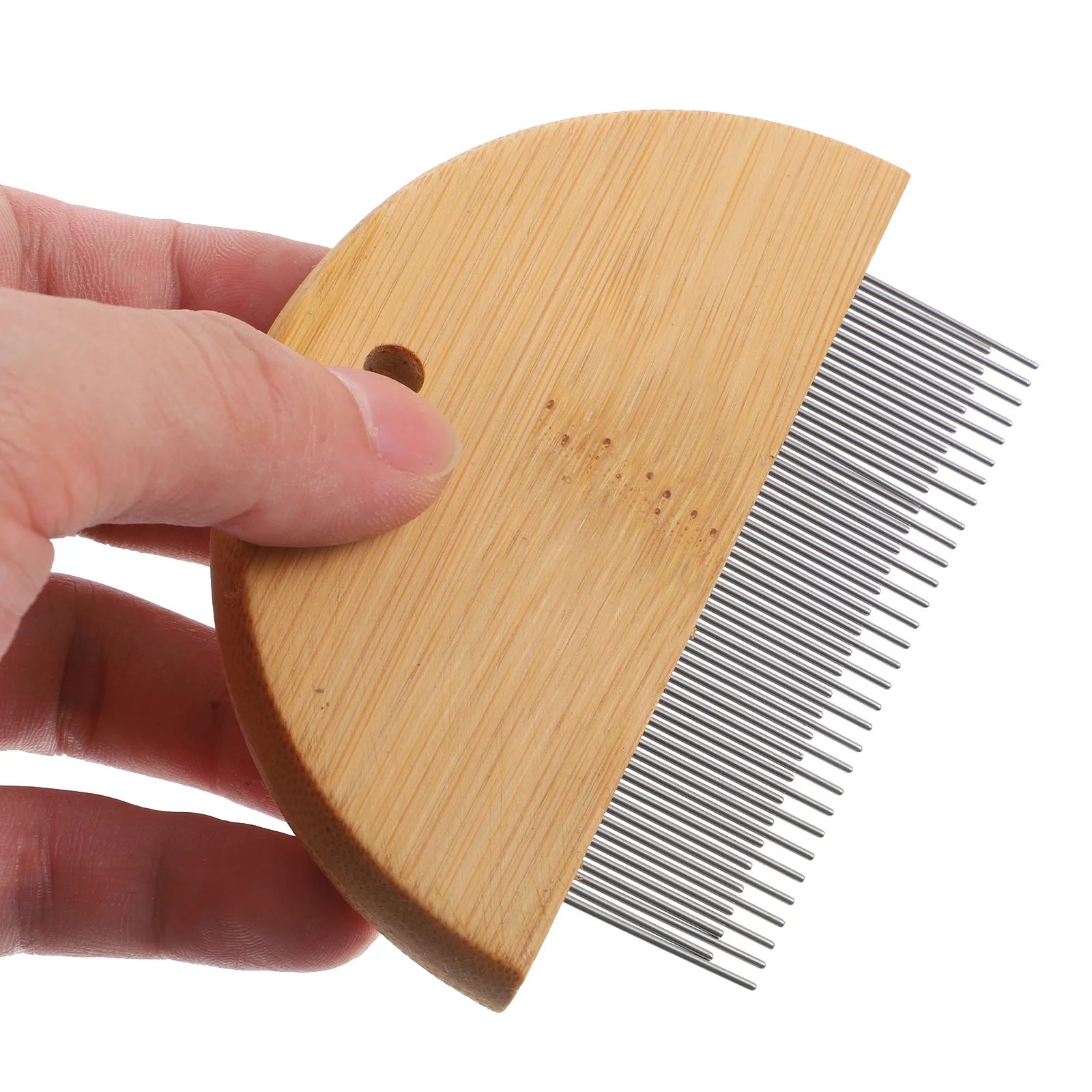 Wooden Horse Brush Livestock Hair Grooming Scraper For Metal Tools Cleaning Deshedding Removing Bridegroom