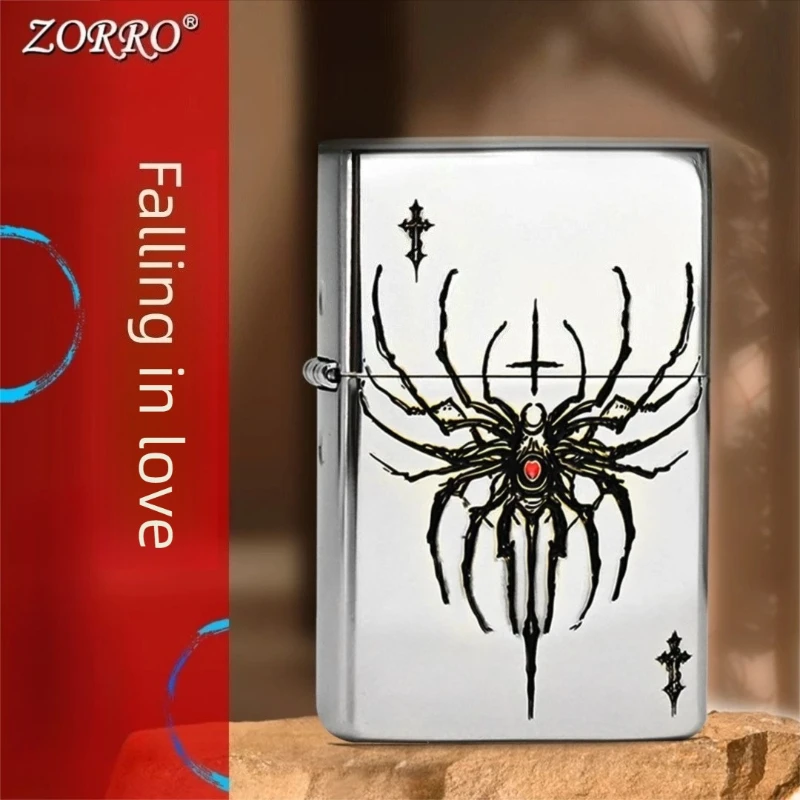

[ZORRO] Новая керосиновая ветрозащитная зажигалка 2026 года, креативный дизайн с эффектом краски, стильный подарок для мужчин на праздники