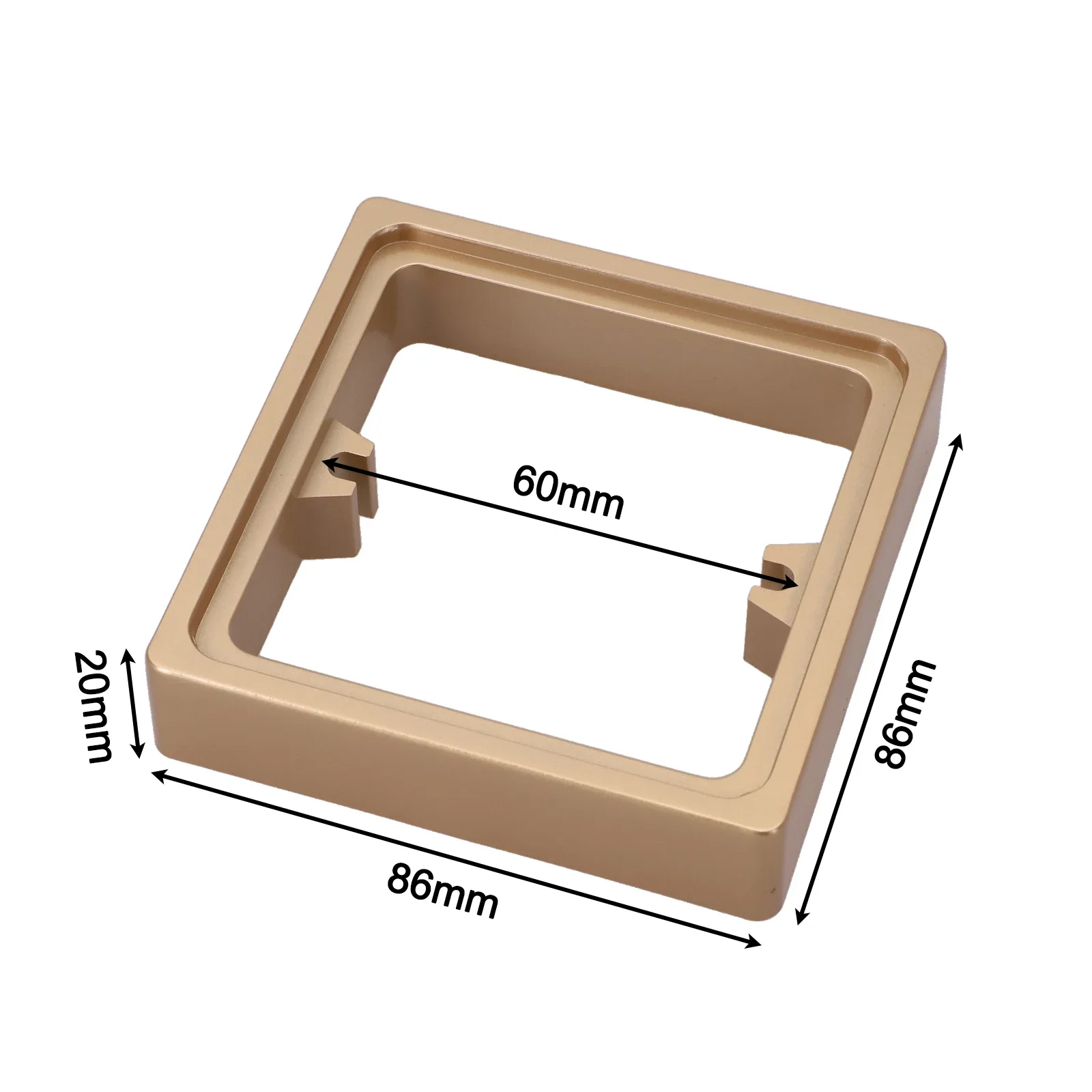 2PCS Single Socket Spacer With Screws 86 Type Wire Box Square Spacer 1 Gang Frame Plate Box Square Spacer Electrical Supplies