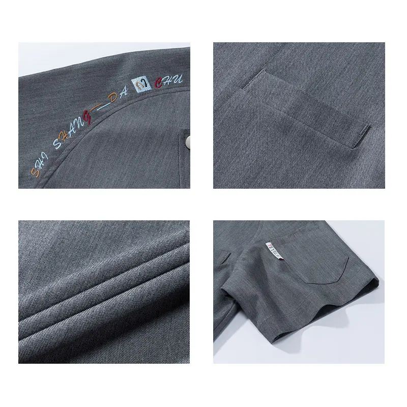 Рабочая одежда для пекарни, мужская рубашка для шеф-повара, куртка для официанта, одежда для приготовления пищи, топы, рабочая одежда