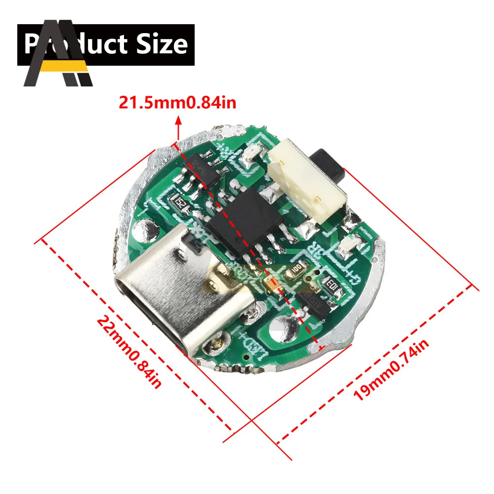 10 ワット DIY 懐中電灯制御マザーボード LED ドライバ制御ボード輝度調整可能な充電保護スイッチ付き