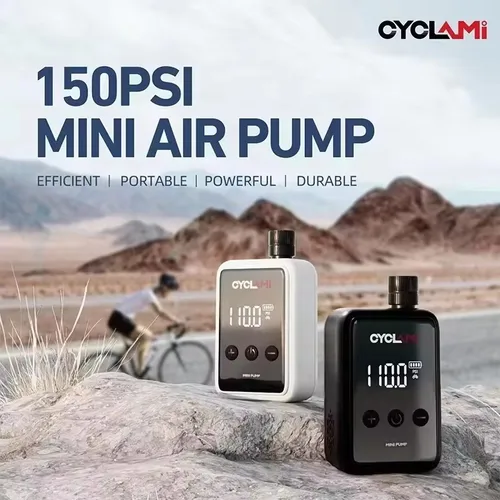 CYCLAMI HW125 Bomba de inflado eléctrica para bicicleta Mini inflador de aire portátil de alta presión de 150Psi