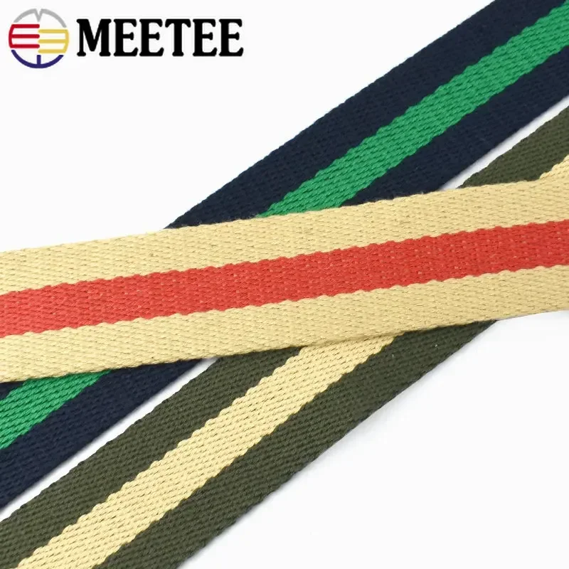 1/2/3/5M 38mm 2.5mm Thick Polyester Cotton Webbing Bag Straps Ribbon Band Belt Clothing Binding Tapes DIY Sewing Accessories