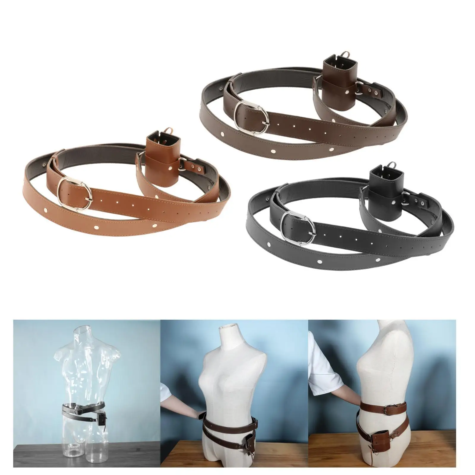 

Medieval Swords Holster Warrior Rapier Cross Lacing Holder PU Belt Cosplay