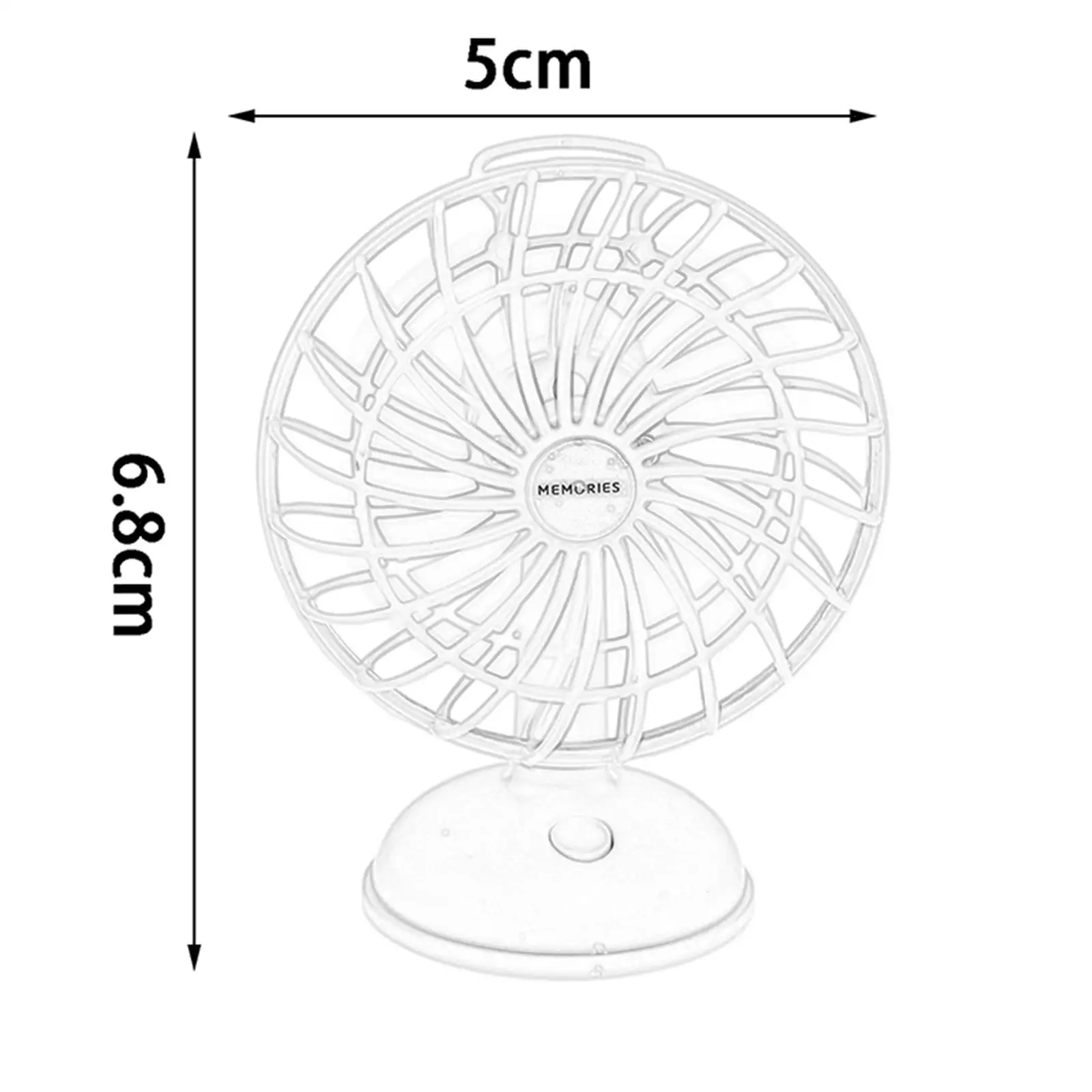 Dollhouse Desk Fan 1/12 1/6 Scale Miniature Cooling Fan for Mini Room Party Favors Photo Props Micro Landscape Accessory