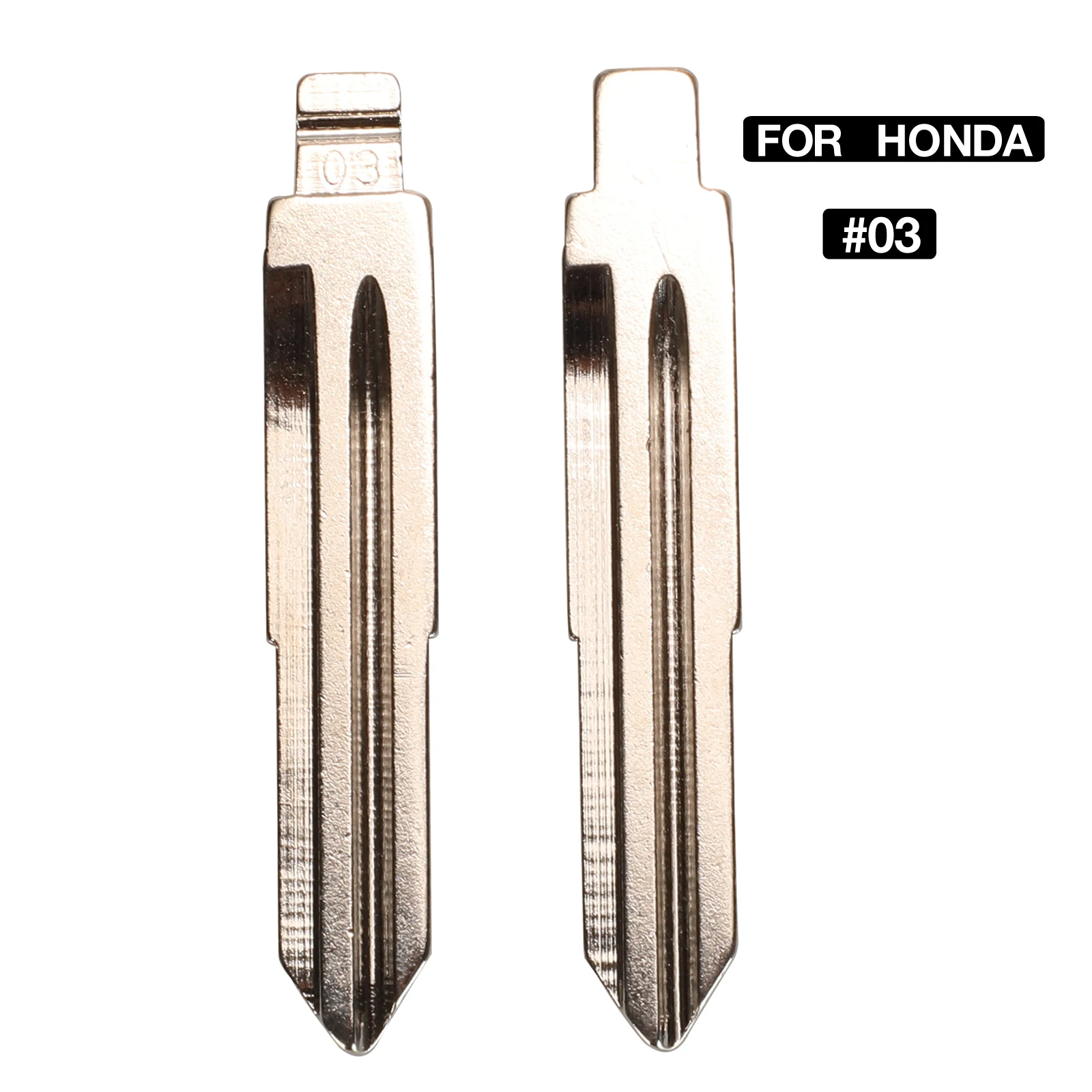 

jingyuqin 10PCS #03 Blade Remote Blank Uncut Key Blade Flip For Honda Accord Mileage Haval Old Civic Buick Triumph Replace Blade