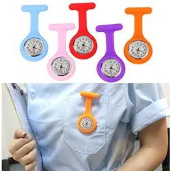 25pcs/lot Nurse Watches Hot Fashion Silicone Pocket Watch Brooch Tunic Fob Watch Doctor Medical Reloj De Bolsill Saat Wholesale