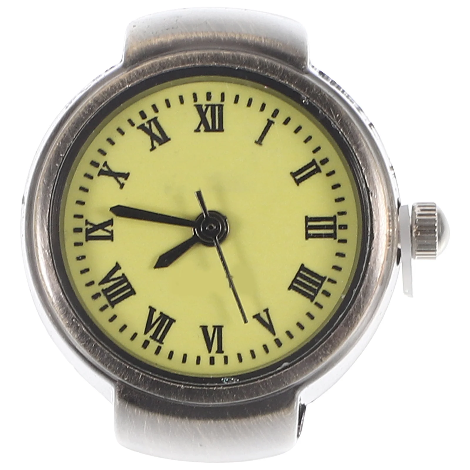 خمر زوجين حلقة ووتش الأرقام الرومانية البسيطة فنجر ووتش خفيفة الوزن دائم خاتم أنيق الرجال النساء عارضة الزخرفية #1