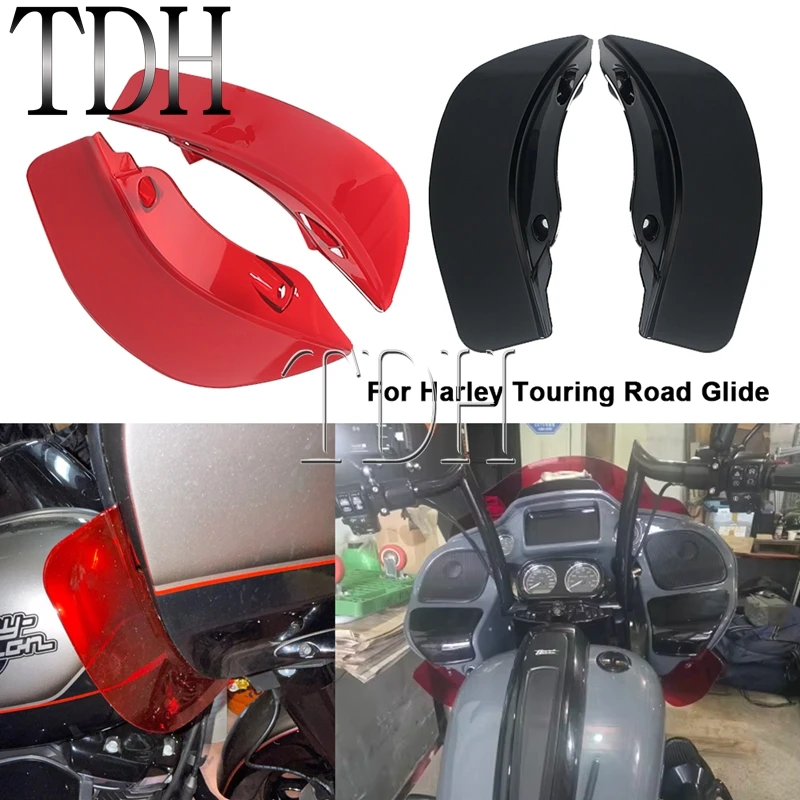 Windschutzscheiben-Seitenflügel-Luftabweiser für Harley Road Glide 2015-2023 Special CVO Ultra Limited FLTRX FLTRXS FLTRU FLTRK FLTRUSE