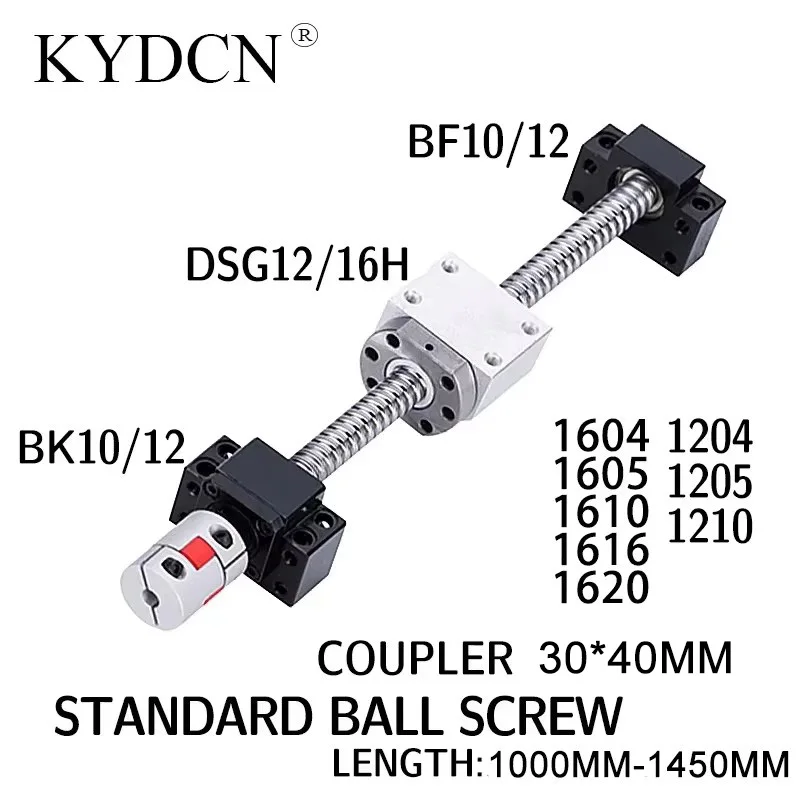 C7 SFU1204 SFS1205 SFS1210 SFU1604 SFU1605  SFU1610 SFE1616 SFS1620 length 1000-1450mm screw nut holder plus BKBF12 support seat