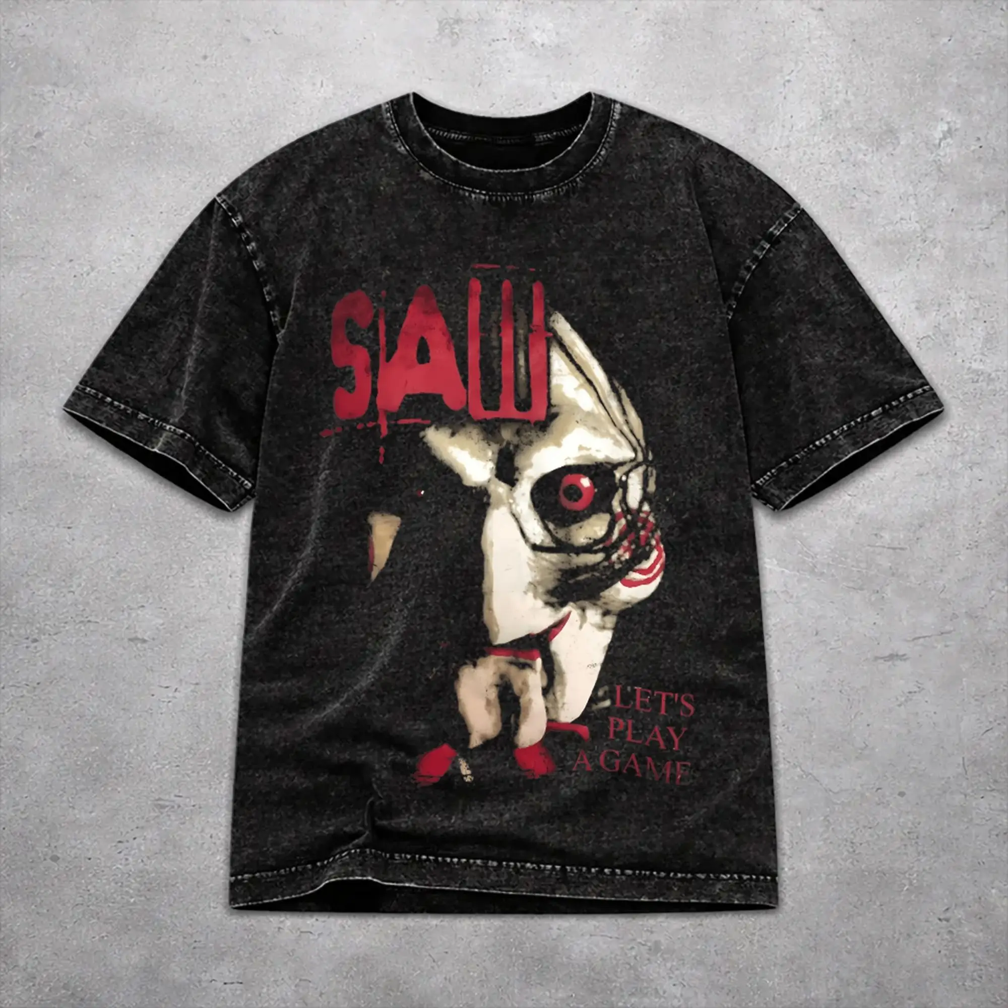Saw Horror Movie Shirt Harajuku Style For Men Women Pure Cotton T-Shirts Tee Clothes