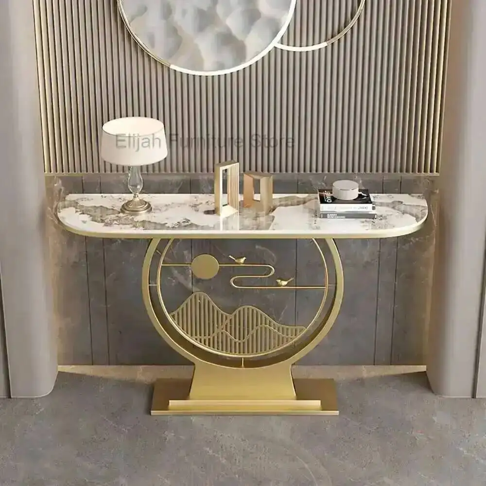 

Hallway Metal Vintage Console Nordic Table Midcentry Luxury Console Table Entrance European Tavolo Salotto Living Room Furniture