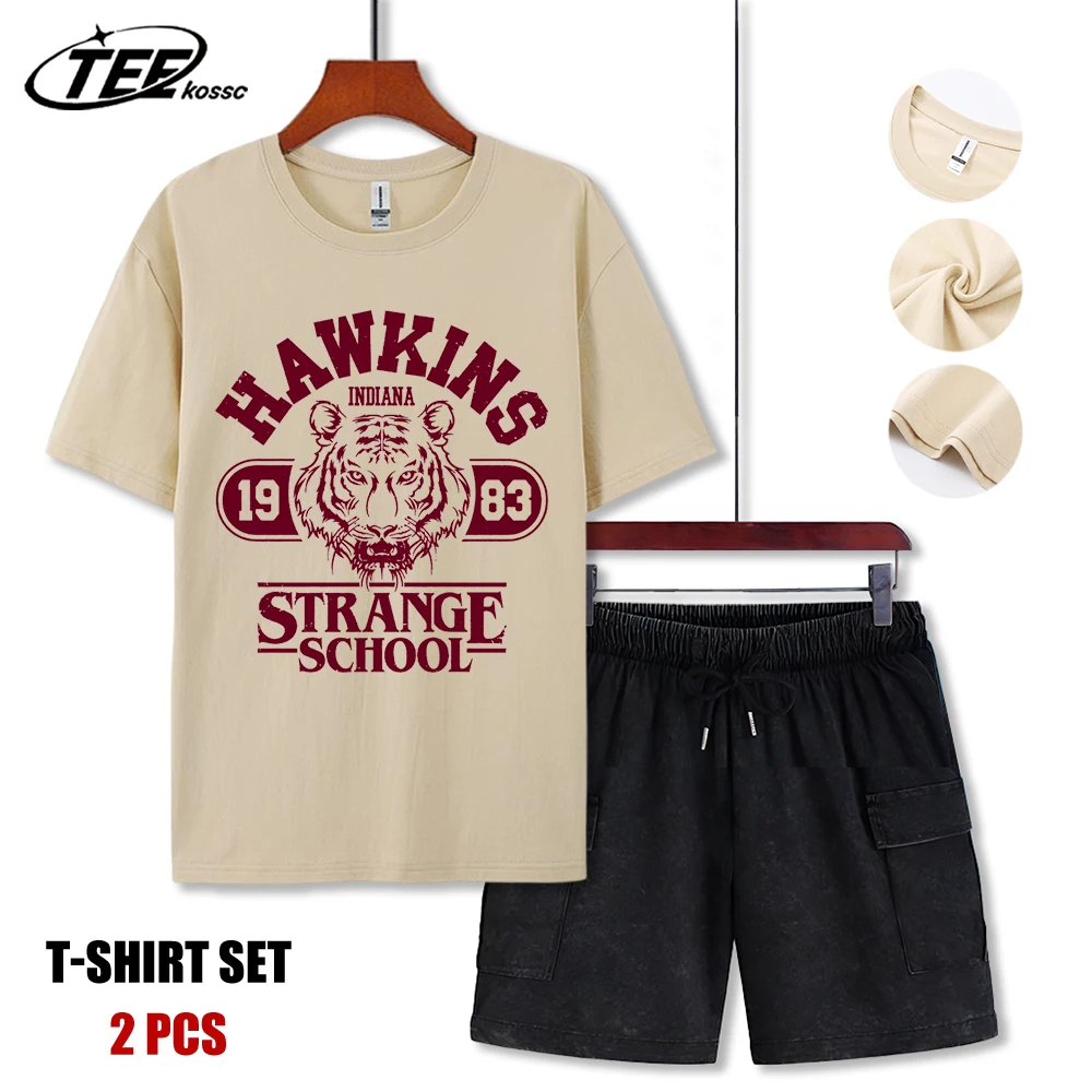 

Hawkins Indiana 1983 Print T-Shirt Men Cotton Summer T Shirts Suit All-Match Trendy Clothing Comfortable Male Fashion Streetwear