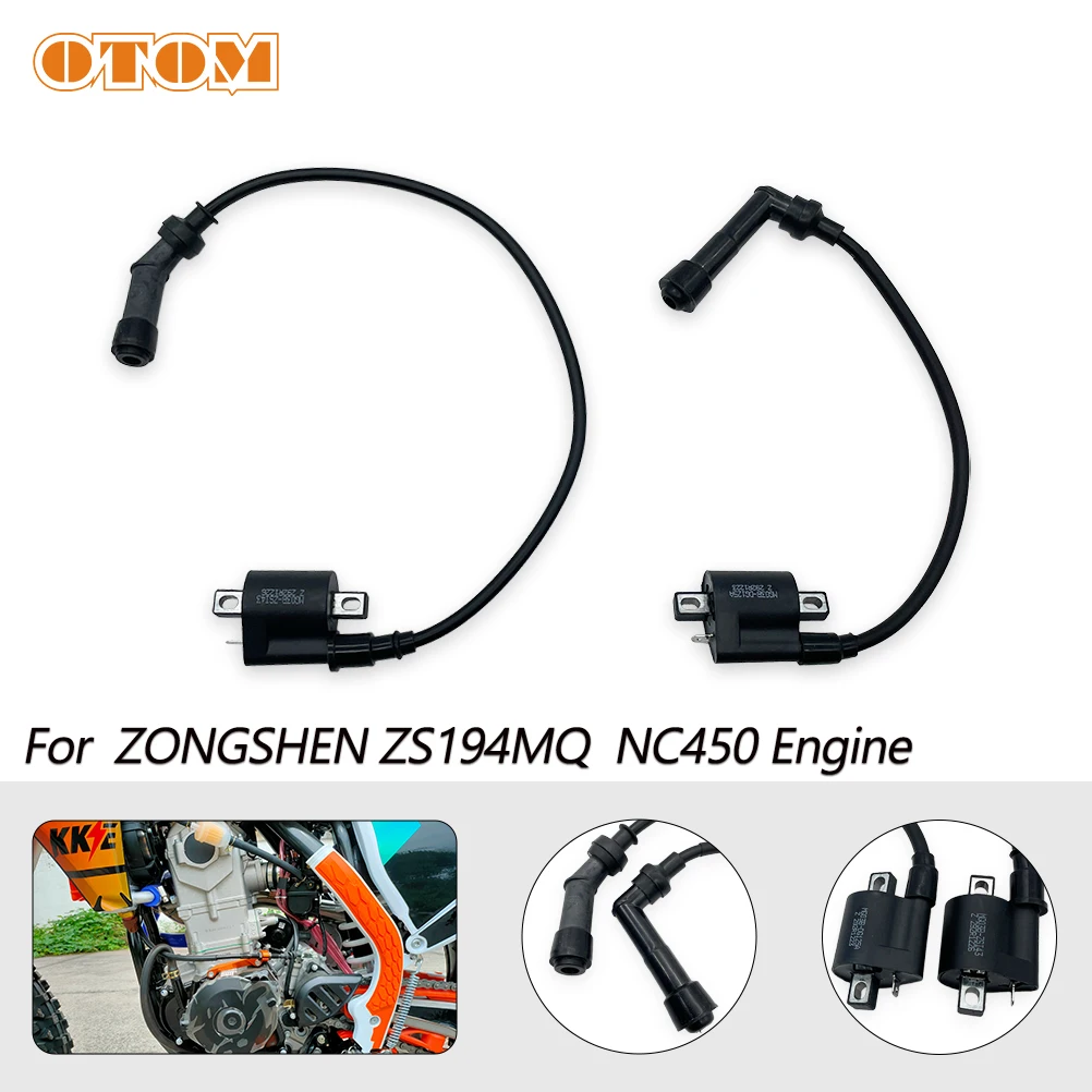 

Высоковольтная катушка зажигания OTOM для двигателя ZONGSHEN ZS194MQ NC450, высокая производительность, замена, аксессуары для мотоциклов