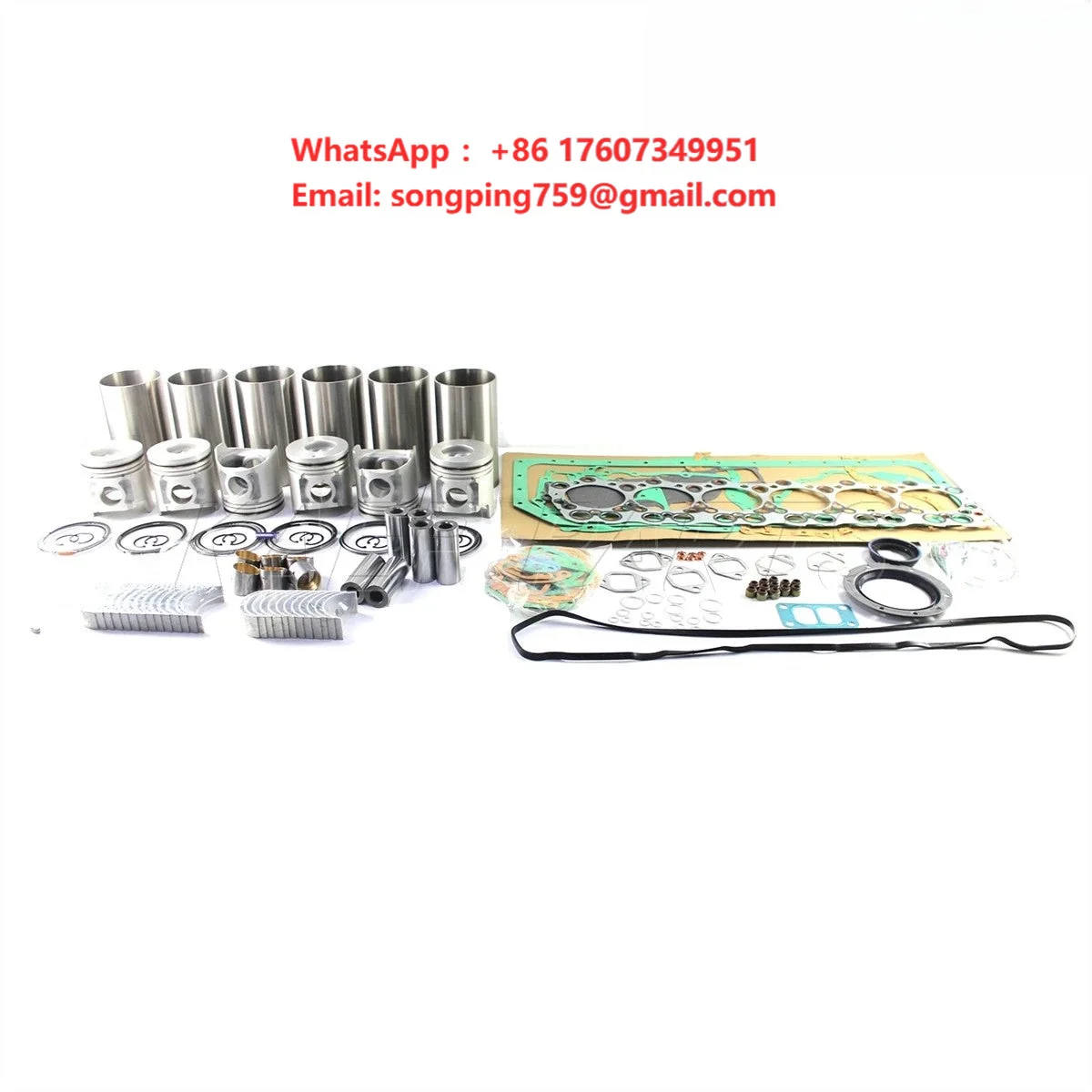6D34 6D34T Engine Rebuild Kit for Kobelco SK200-5 SK200-6 SK230-6E Excavator