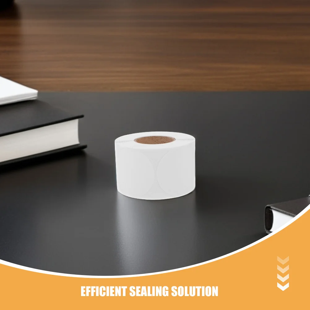 500 قطعة تسميات الختم الأبيض لاصق ملصقات مستديرة ذاتية اللصق دائرة النقاط للمغلفات التعبئة والتغليف جرد ترميز البريد #3