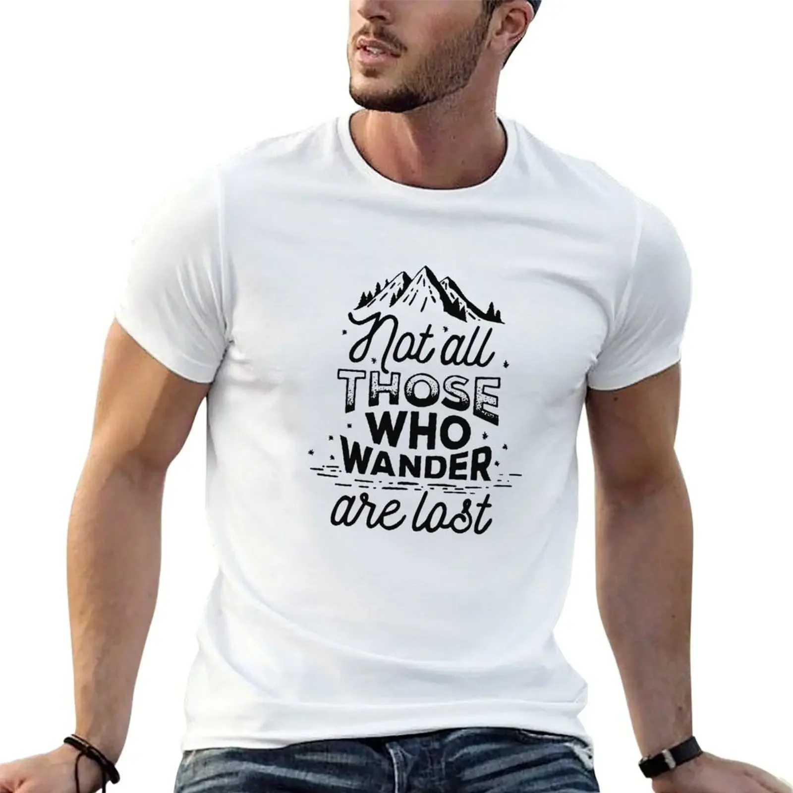 

Not all those who wander are lost T-Shirt shirts graphic tees heavyweights shirts men