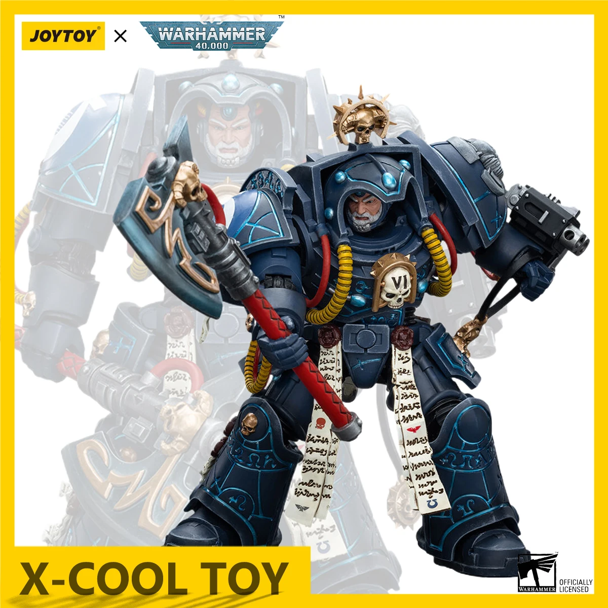 JOYTOY Warhammer 40K Ultramarines أمين المكتبة في المنهي درع عمل الشكل المفاصل المنقولة أنيمي تمثال جامع نموذج اللعب