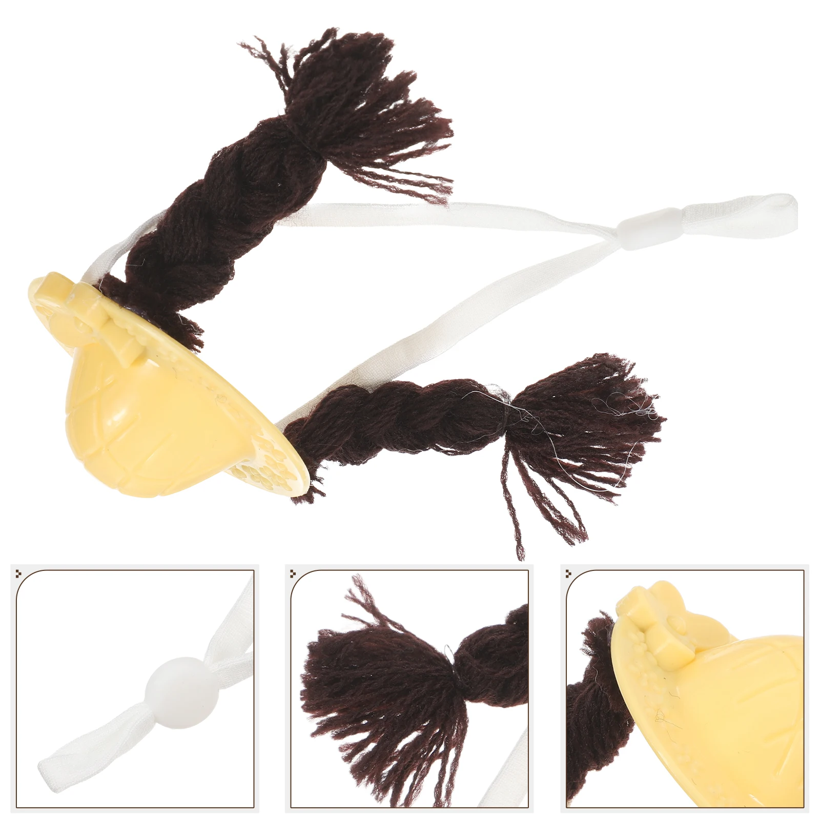 

Mini Knitted Pet Hats Hamster Bunny Clothes for Rabbits Lizard Small Animal Yellow Yarn