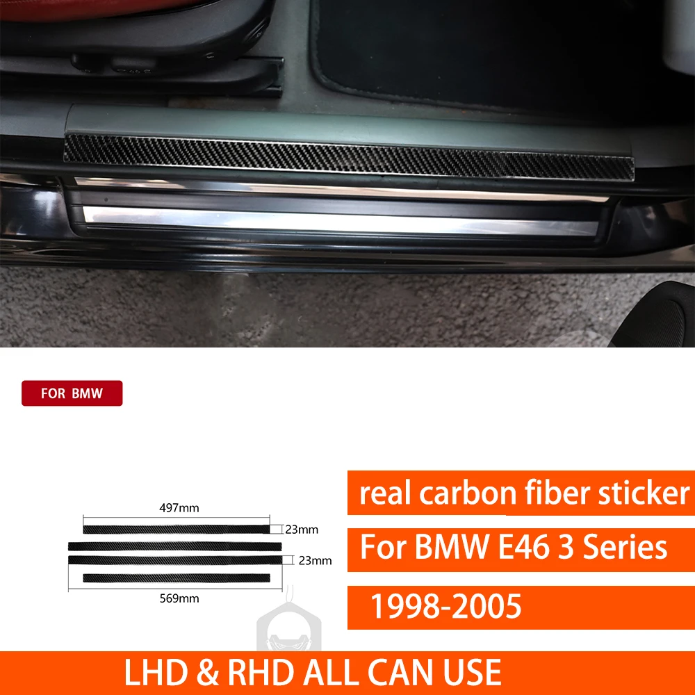 Bediffer Lot De 2 Autocollants Fibre Carbone Allume-Cigare - Pour BMW Série 3 E46 1998-2005