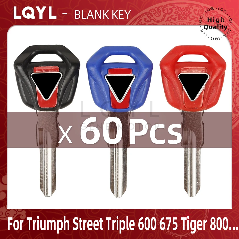 60Pcs Blank Key Motorcycle Replace Uncut Keys For Triumph Bonneville Bobber 675 T100 T120 T800 T900 Tiger 900 800 120 100