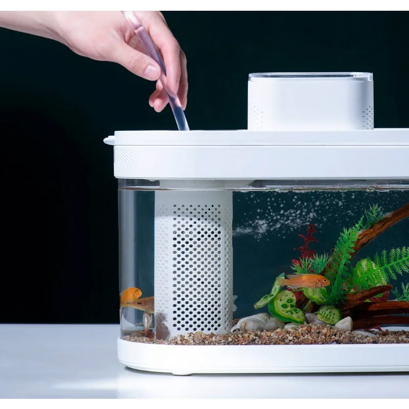 Smart Fish Tank Amphibious Ecological Advanced Aquarium Pro WiFi Box C180 Automatic Feeder RGB Light for Mijia MiHome App