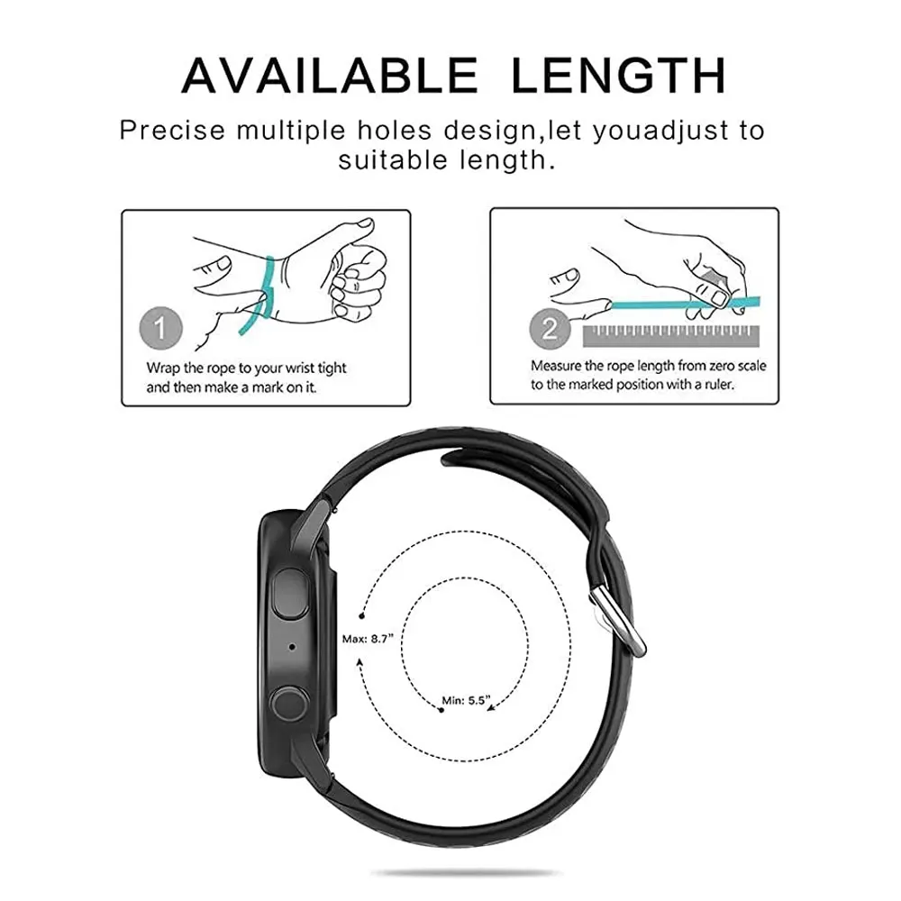 20Mm Silicone Dây Đeo Cho Samsung Galaxy Đồng Hồ 4 Ban Nhạc 40Mm 44Mm Đồng Hồ Thể Thao Ban Nhạc Cho Galaxy Đồng Hồ 4 Cổ Điển Ban Nhạc 42Mm 46Mm