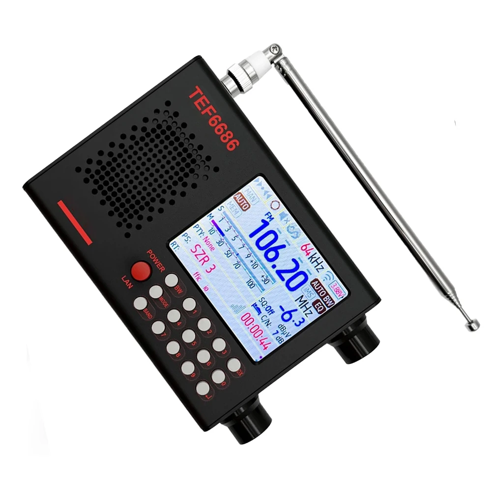 Shortwave for Radio With USB Charging Portable for Radio 2.8 Inch LCD for Radio TEF6686 Shortwave Radio High Sensitivity