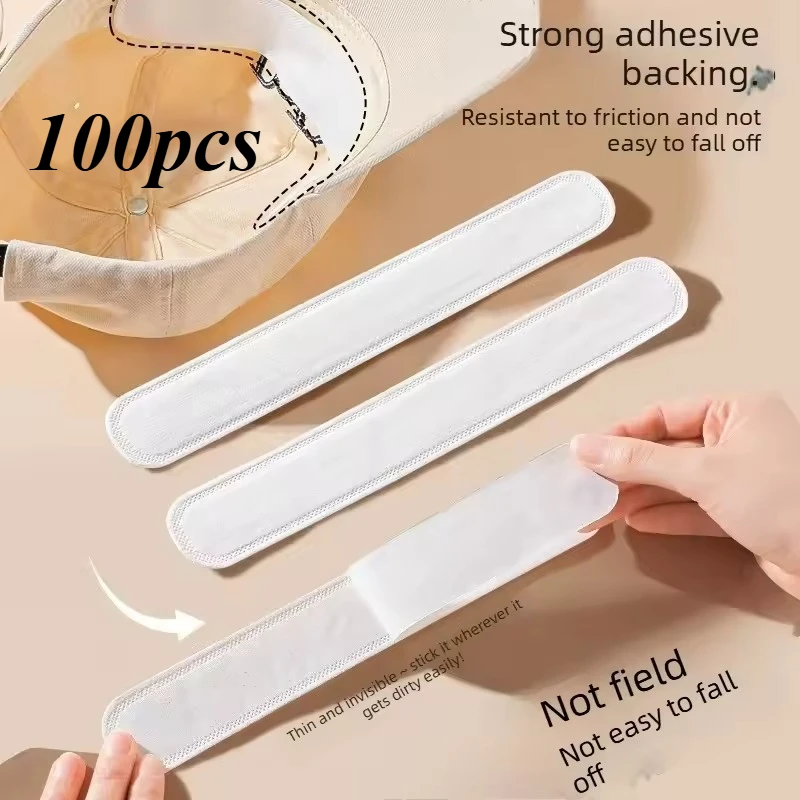 Disposable Hat Sweat Pad Adjustable Absorbent Hat Liner | Cotton Collar Protector for Baseball Caps & Shirts Hiking Accessories