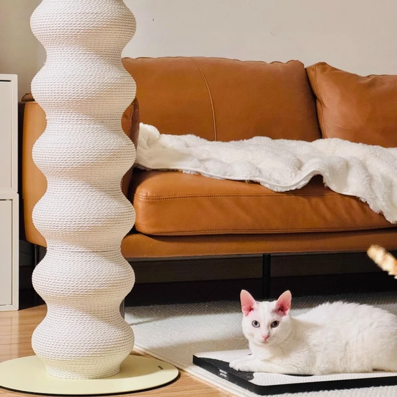 

Вертикальная когтеточка для кошек, прочная сизалевая когтеточка для восхождения, не выпадающая игрушечная елка, многоуровневое кошачье дерево для игр в помещении