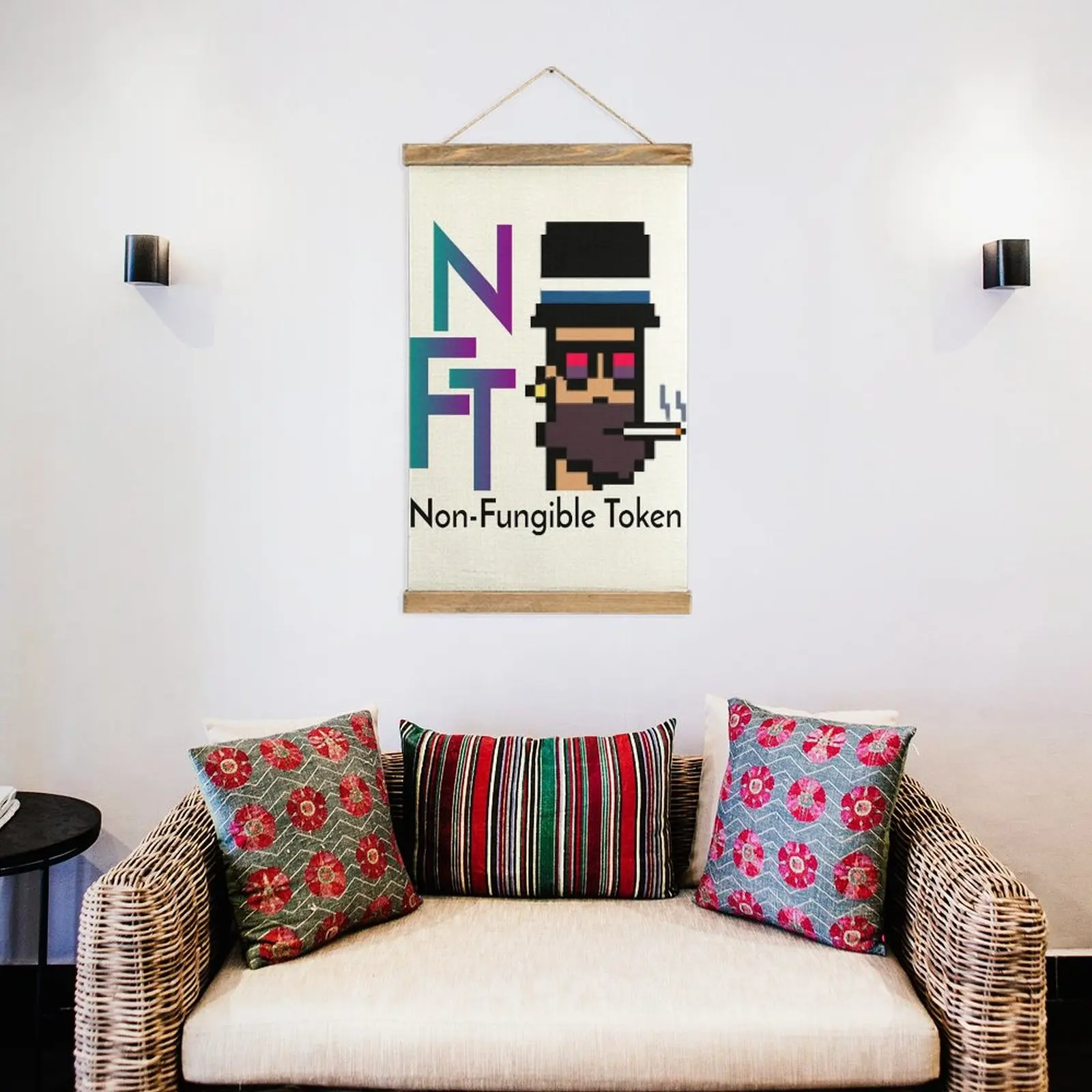 جرافيك عتيق Nft Art Marketplace Funk للبيع قماش صورة معلقة لتزيين الحائط مكتب رسومات الفكاهة     جدارية نمط ديكو