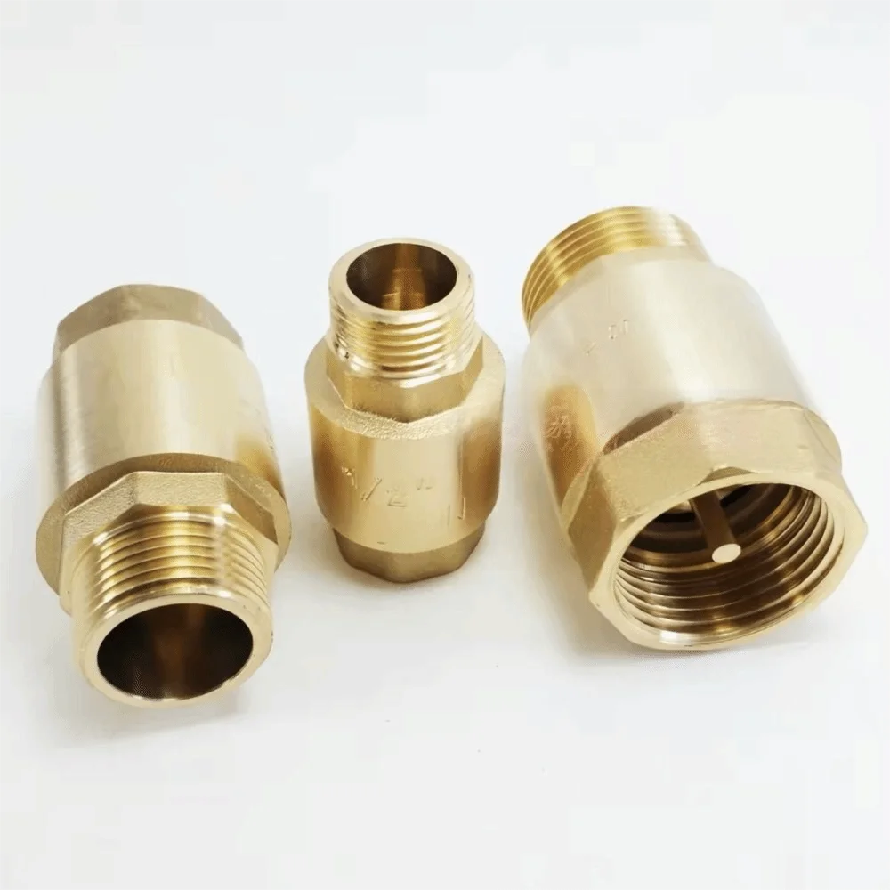 Durable BSPP Thread Brass Check Valve Male To Mal 1/2