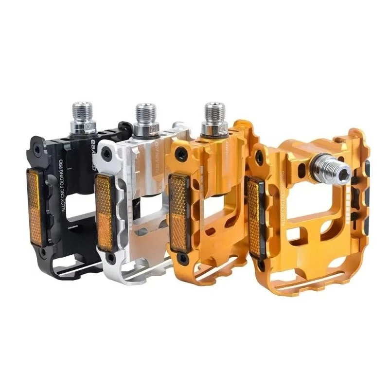 Aluminum Alloy Foldable Bike Pedal 14mm DU Bearing MTB Mountain Folding Bicycle Platform Pedals for Brompton Dahon