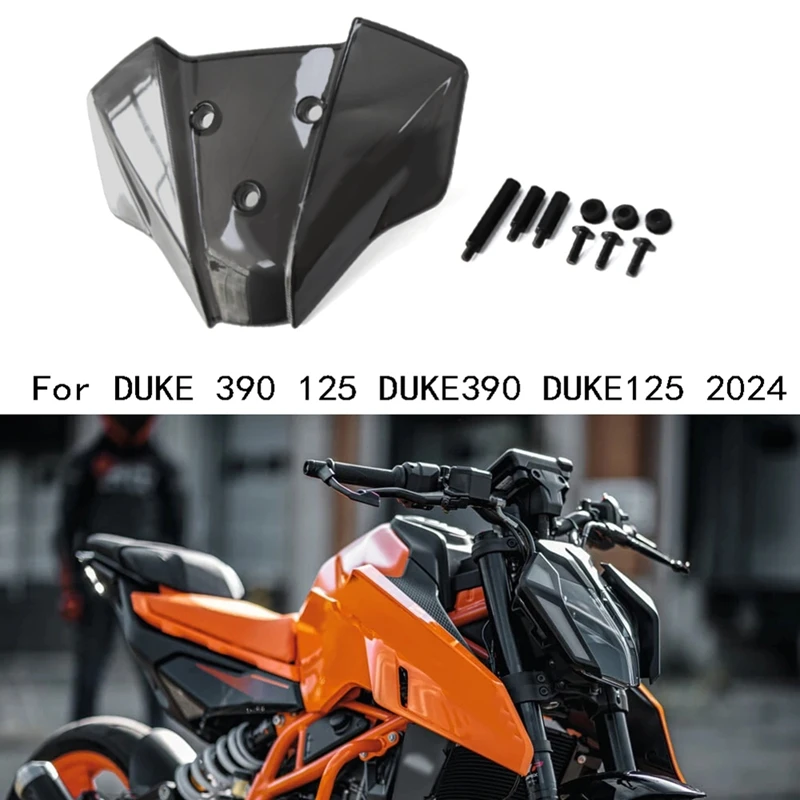 

Motorcycle Windscreen For DUKE 390 125 DUKE390 DUKE125 2024 Front Wind Deflector