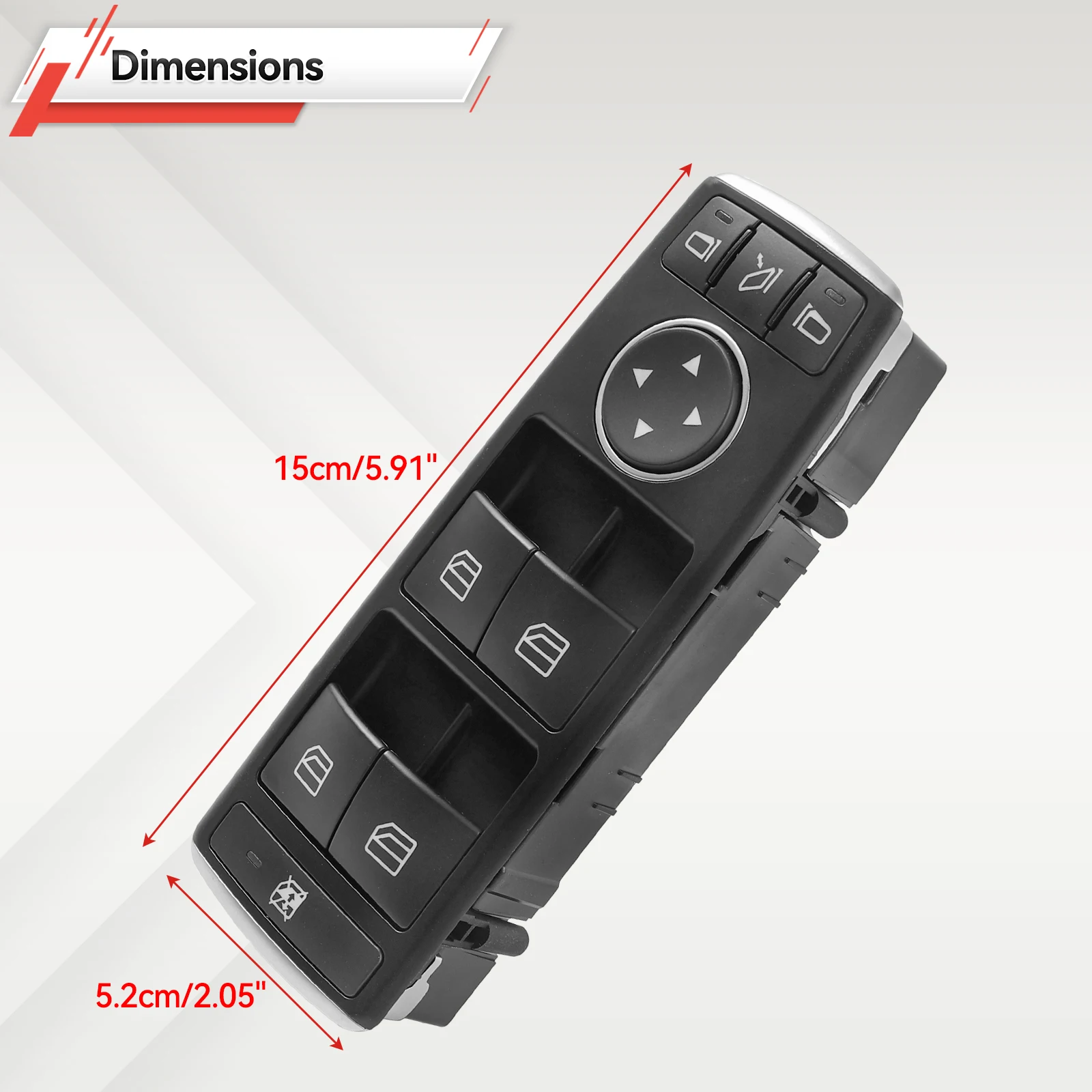 1669054400 For Mercedes W166 W176 W242 W246 W463 X156 X166 C117 C292 Electric Master Power Window Control lifter Switch Button