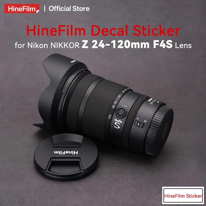 Hinefilm-pele para lentes Z 24-120 F4S, calcomanía de piel 24120F4 para Nikon NIKKOR Z 24-120mm f/4 S, Protector de lentes, pegatina de cubierta envolvente