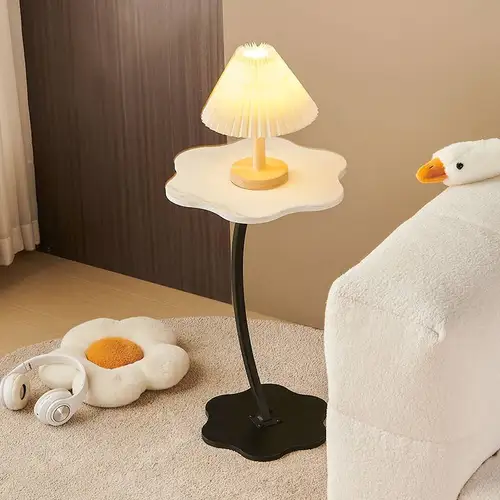 크림 바람 엔드 테이블, 작은 찻상, 집 거실, 소파, 캐비닛, 테이블, 모던하고 심플한 침실 코너 테이블