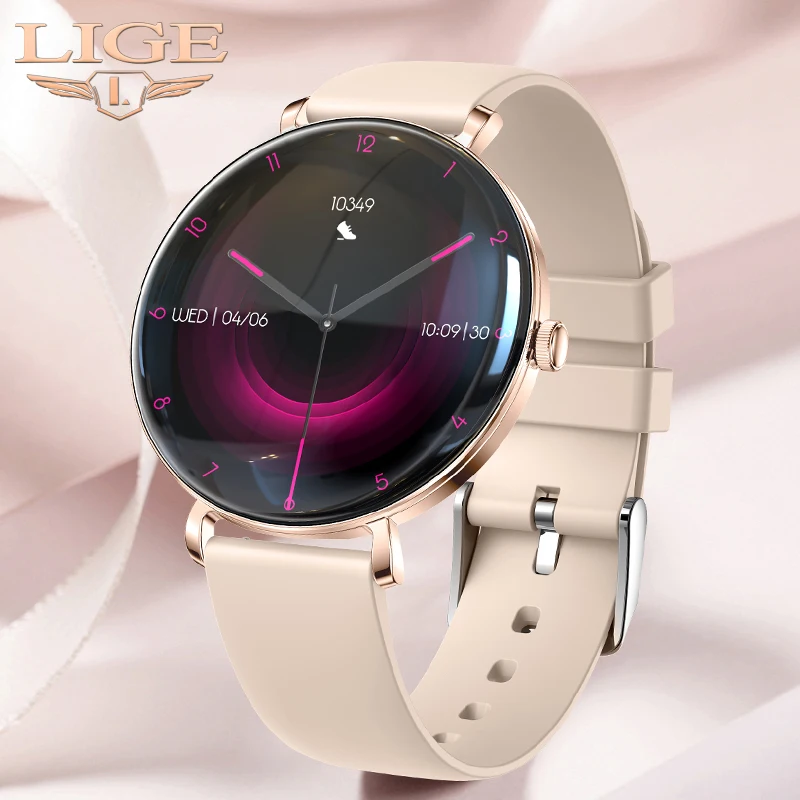

LIGE New Smart Watch Women 1.43 inch 466*466 AMOLED Screen IP68 Sports Waterproof Heart Rate Monitor Ladies Smartwatch Men Gift