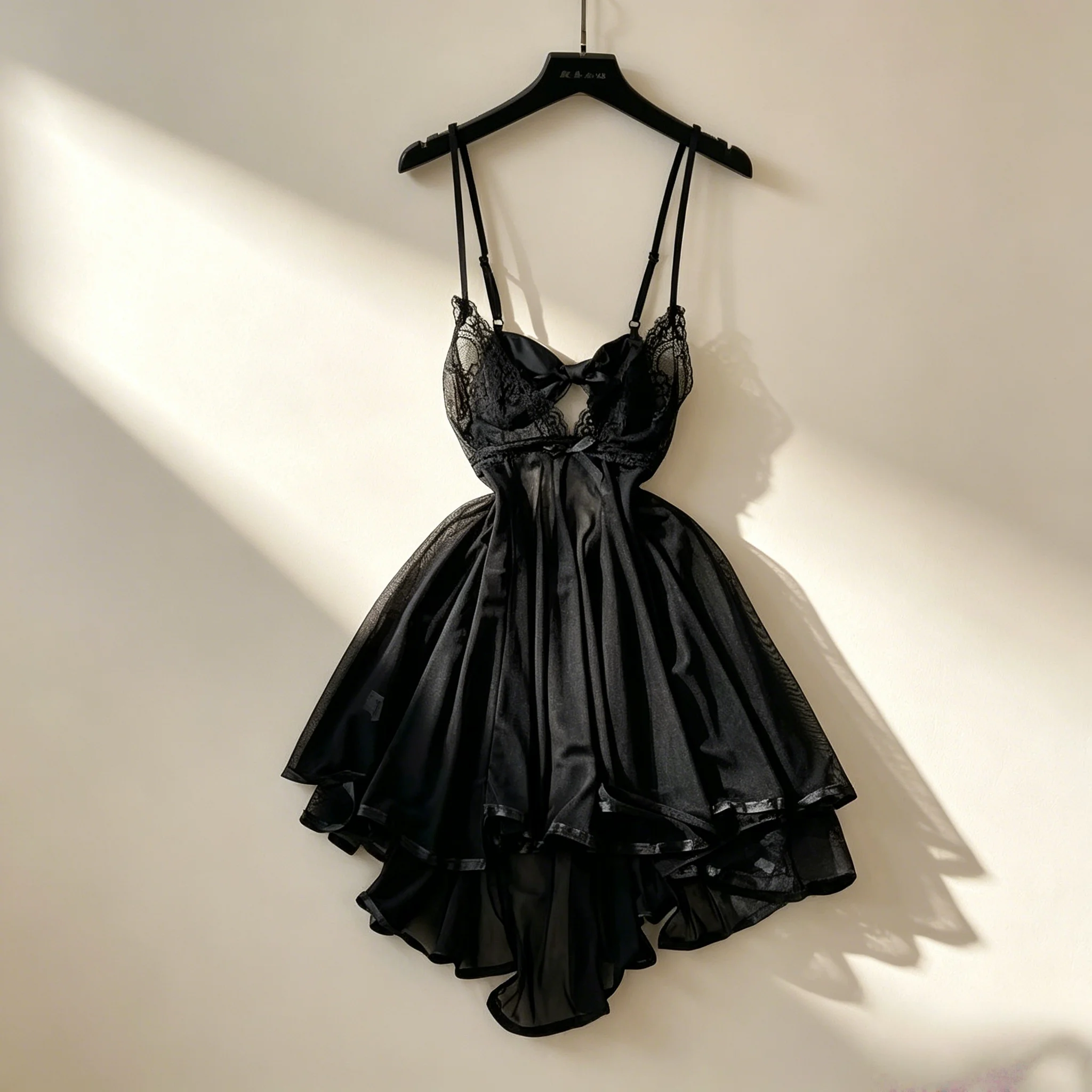 Damen Hotsweet Minikleid V-Ausschnitt Trägerkleid mit Weitem Saum Spitzenbesatz Sexy Club Dating Party Bequemes Prinzessinnenkleid Rosa Trend Y2K Neu – Detail 3