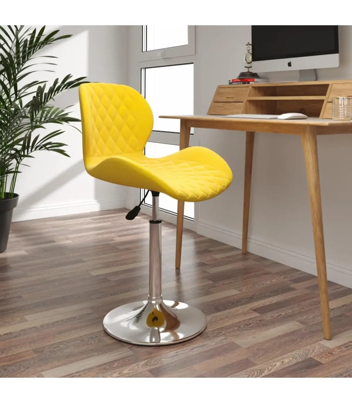 Mustard Yellow Velvet Swivel Dining Chair Dining Chair