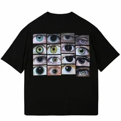 Summer Oversize Women's Hip Hop Street Dress T-shirt Eyes Printed Harajuku Y2K T-shirt Casual Shirt Short Sleeve Top T-shirt