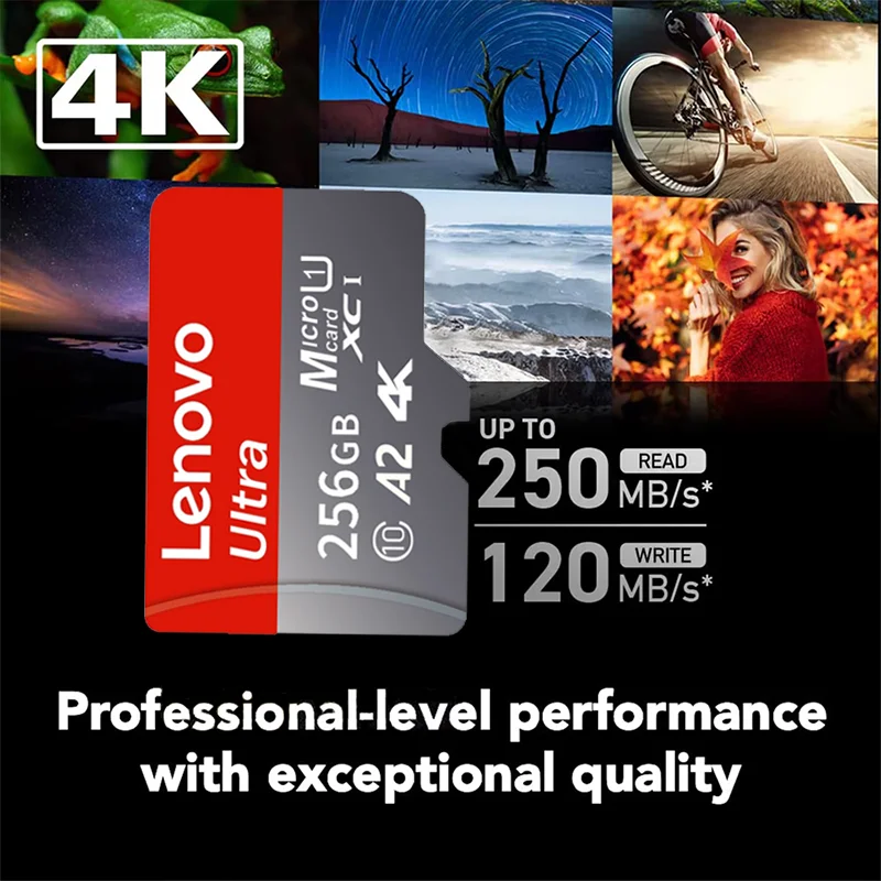 لينوفو 2 تيرا بايت 128 جيجا بايت 512 جيجا بايت مايكرو TF بطاقة SD عالية السرعة 1 تيرا بايت بطاقة الذاكرة الهاتف الذكي اللوحي المحمول 4K فيديو السفر التصوير التخزين