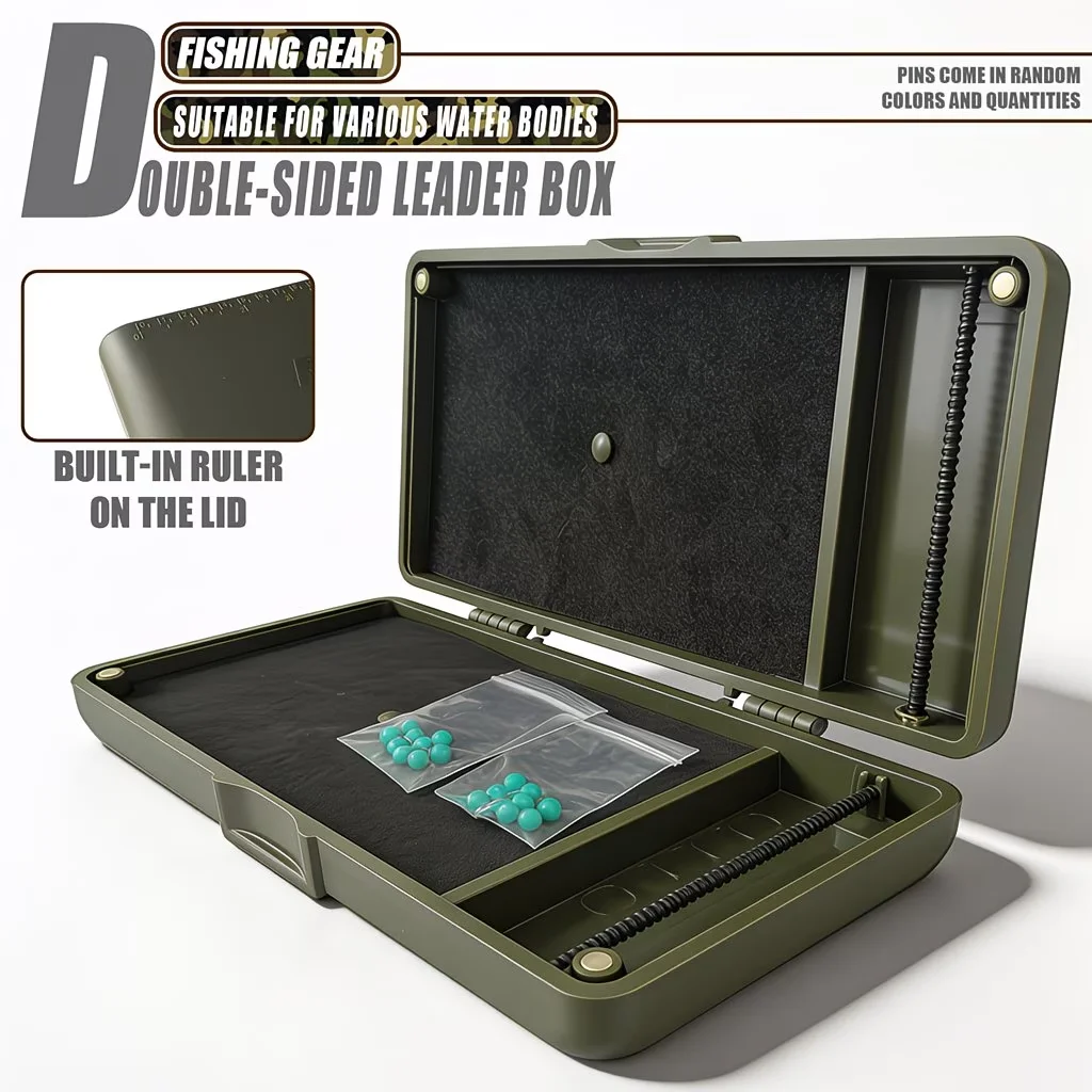 Rigtrip Carp Fishing Rig Box with Pins - Durable PC Material Hook Link Rig Wallet Tackle Storage Case for Zig Chod Stiff Hair Ri
