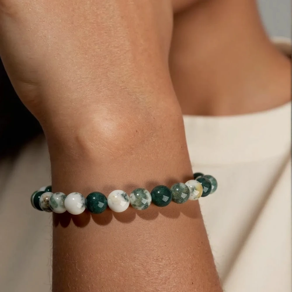 Depression Healing Crystal Beaded Bracelet Relieves Stress Anxiety Enhances Confidence Spiritual Inner Strength Jewelry Gift